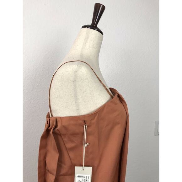 Max Azria Pleated Bodycon Tank Dress Rust - Picture 7 of 12